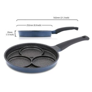 UPIT 3-Cup Egg Frying Pan for Induction Stovetop, Nonstick Coating Aluminum Egg Cooker Pan