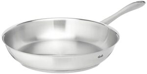 fissler 081-353-28-100 frying pan, 11.0 inches (28 cm), gas stove/induction compatible, oven safe, all stainless steel, silver