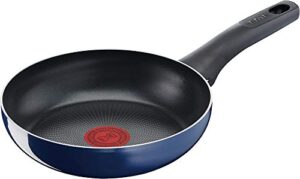 t-fal d52102 frying pan, 7.9 inches (20 cm), compatible with gas stoves, royal blue intense frying pan, non-stick, blue