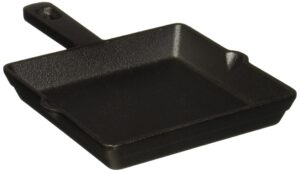 ecolution cast iron mini square griddle pan, 6-inch