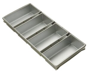 focus foodservice 4 strap 8-1/2 by 4-1/2-inch bread pan set