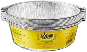 lodge a12f12 12-inch aluminum foil dutch oven liners, 12-pack, silver