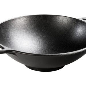 Lodge BOLD 14 Inch Seasoned Cast Iron Wok; Design-Forward Cookware