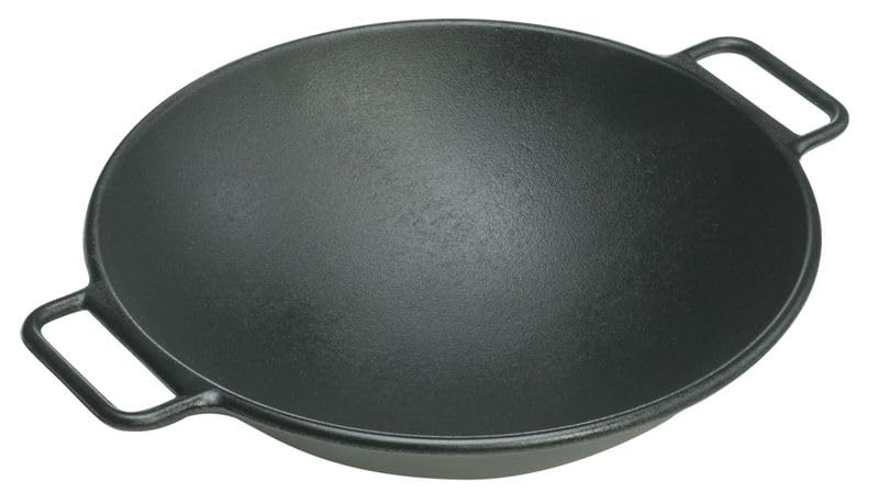 Lodge BOLD 14 Inch Seasoned Cast Iron Wok; Design-Forward Cookware