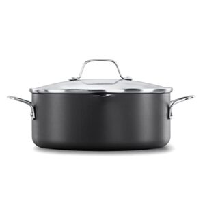 calphalon classic hard-anodized nonstick cookware, 5-quart dutch oven with lid