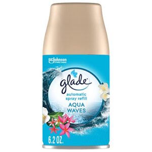 glade automatic spray refill, air freshener for home and bathroom, aqua waves, 6.2 oz