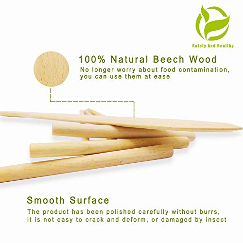 Prowithlin 4 Piece Crepe Spreader and Spatula Set, Crepes Maker Made Of 100% Natural Beech Wood, 12" Crepe Spatula and 4.7" Crepe Spreader, Crepe Pan Dosa Pan Accessories Crepe Tools