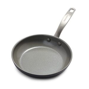 greenpan chatham hard anodized healthy ceramic nonstick, 8" frying pan skillet, pfas-free, dishwasher safe, oven safe, gray