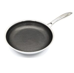 cooksy 9 inch hexagon surface hybrid stainless steel frying pan