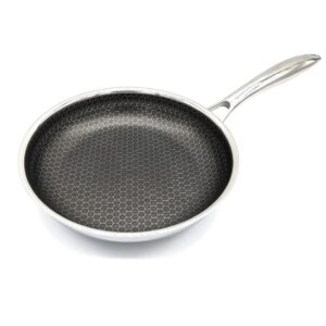 Cooksy 9 Inch Hexagon Surface Hybrid Stainless Steel Frying Pan