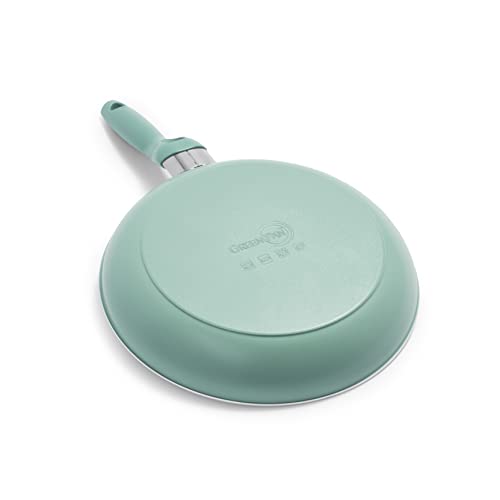 GreenPan Rio Healthy Ceramic Nonstick 8" and 10" Frying Pan Skillet Set, PFAS-Free, Dishwasher Safe, Turquoise