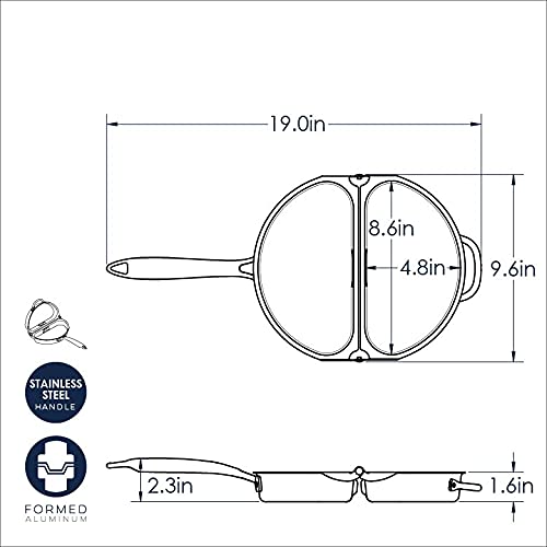 Nordic Ware Italian Frittata and Omelette Pan, 8.4 Inches, Non-Stick