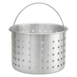 winware professional aluminum steamer basket fits 20-quart stock pot, silver
