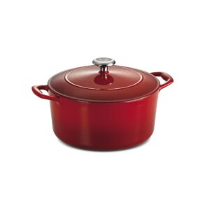 Tramontina Covered Round Dutch Oven Enameled Cast Iron 5.5-Quart Gradated Red, 80131/047DS