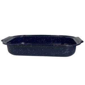 imusa usa traditional blue speckled roaster/baking pan 16" x 12”