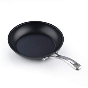 cooks standard frying omelet pan, classic hard anodized nonstick 8-inch/20cm saute skillet egg pan, black