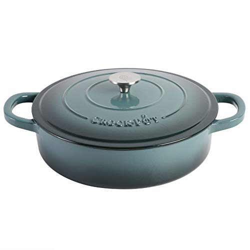 Crock-Pot Crock Pot Artisan Enameled Cast Iron Braiser W/Lid, 5 Quart, Slate Gray