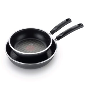 t-fal signature nonstick fry pan set 8, 10.5 inch oven safe 350f cookware, pots and pans, dishwasher safe black