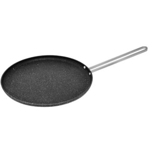 the rock by starfrit 10" multi-pan with stainless steel wire handle, black