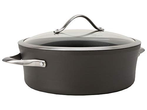 Calphalon Contemporary Hard-Anodized Aluminum Nonstick Cookware, Sauce Pot, 5-quart, Black