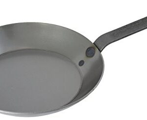 Matfer Bourgeat, Gray 0 Black Steel Round Frying Pan, 10 1/4-Inch