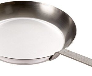 Matfer Bourgeat, Gray 0 Black Steel Round Frying Pan, 10 1/4-Inch