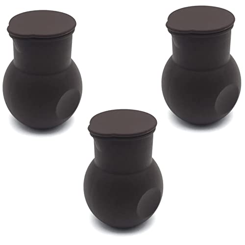 DD-life 3 Pcs Silicone Chocolate Melting Pot, Butter Sauce Milk Microwave Baking Pouring Tool (Black)