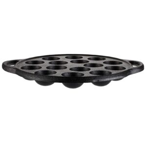 WUWEOT Non-Stick Aebleskiver Pan, Pre-Seasoned Cast Iron Pancake Octopus Ball Grill, 1.5" diameter, 6.6lb