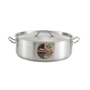 winco sslb-10, 10-quart premium stainless steel polished induction brazier