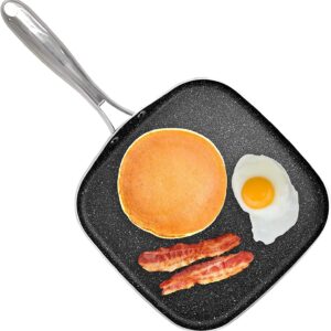 Granitestone Griddle Pan 10.25" Nonstick Stovetop Cookware PFOA Free Oven-Safe, Dish Washwasher safe As Seen On TV