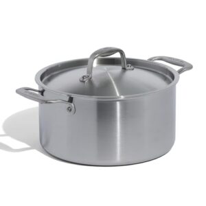 Made In Cookware - 6 Quart Stainless Steel Stock Pot With Lid - 5 Ply Stainless Clad - Professional Cookware - Crafted in Italy - Induction Compatible