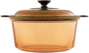 visions 5l round dutch oven with glass lid/cover