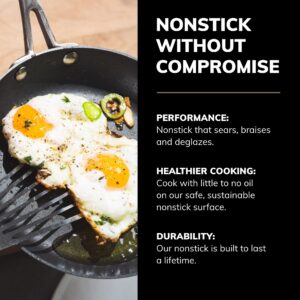 SCANPAN Professional 8” Fry Pan - Easy-to-Use Nonstick Cookware - Dishwasher, Metal Utensil & Oven Safe - Made in Denmark
