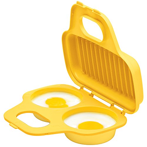 Progressive International Prep Solutions Microwave Egg Poacher, Yellow Easy-To-Use, Low-Calorie Breakfasts, Lunches And Dinner, Dishwasher Safe