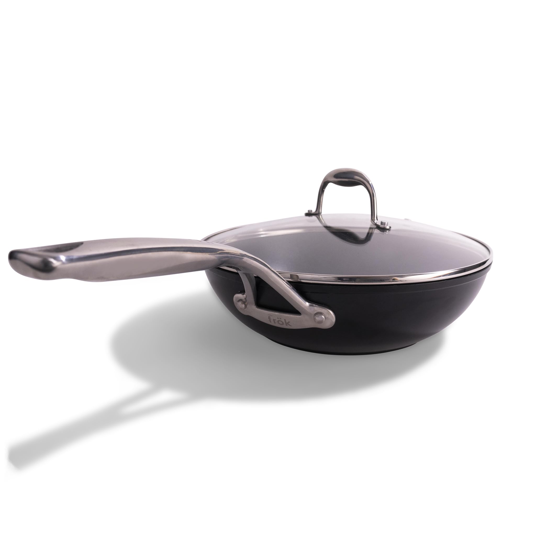 frök All-In-One Non-Stick Fry Pan Meets Wok with Lid, 11-Inch, Black & Silver