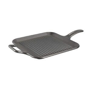 lodge bold 12 inch seasoned cast iron grill pan; design-forward cookware