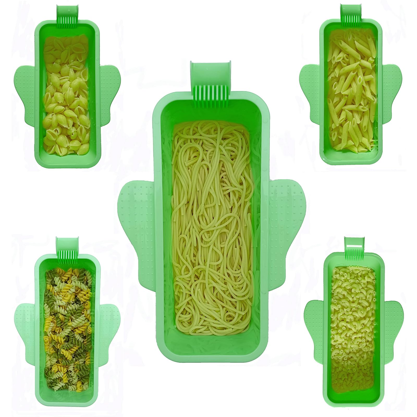 68OZ Microwave Pasta Container Cooker, Noodles Cooker with Strainer. Quickly Cooks up to 4 Servings Pasta, Cute Elephant-Shaped Multifunctional Cooker for Dorms, Kitchens or Offices.(Light Green)