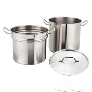 Winware - Stainless 20 Quart Double Boiler with Cover