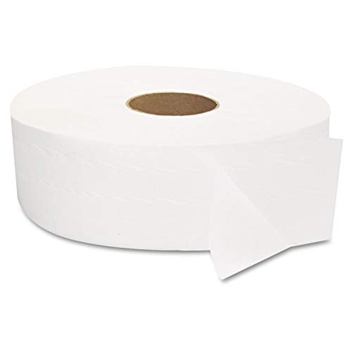 GEN 1513 JRT Jumbo Bath Tissue, Septic Safe, 2-Ply, White, 12-Inch Diameter, 6/Carton