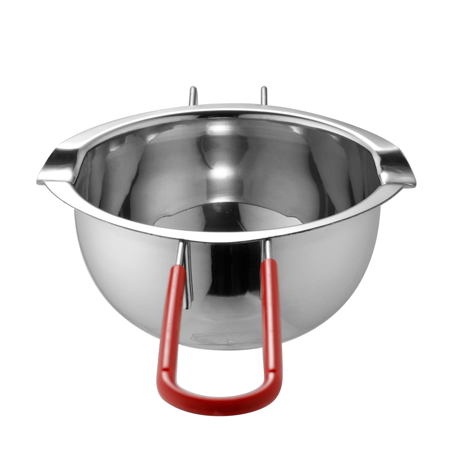 18/8 Stainless Steel Universal Melting Pot, Double Boiler Insert, Double Spouts, Heat-Resistant Handle, Flat Bottom, Melted Butter Chocolate Cheese Caramel Homemade Mask =580ML (Silver)