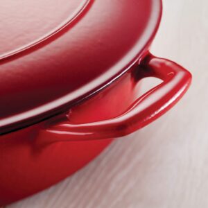 Tramontina Enameled Cast Iron Covered Small Cocotte, 24-Ounce, Gradated Red