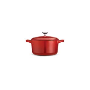 Tramontina Enameled Cast Iron Covered Small Cocotte, 24-Ounce, Gradated Red