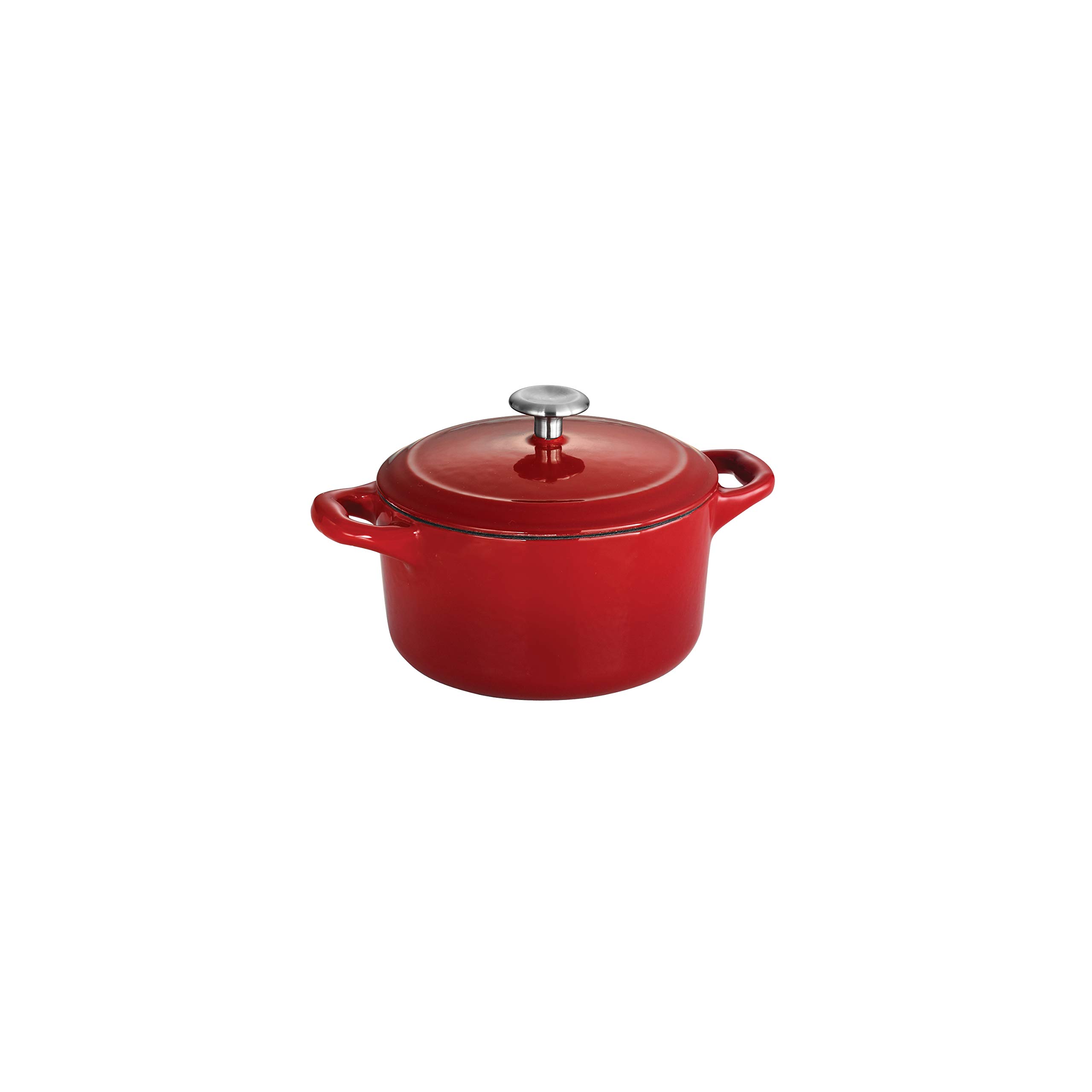 Tramontina Enameled Cast Iron Covered Small Cocotte, 24-Ounce, Gradated Red