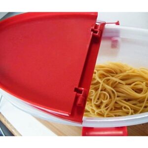 Time Roaming Versatile Microwave Pasta Boat, Sturdy Food Grade Heat Resistant PP Material, Pasta Cooker Vegetable Steamer Boat Strainer, Massive Capacity Up To 5 Pounds