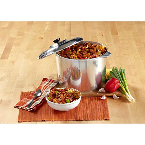 IMUSA USA Heavy Duty Cajun Aluminum Stock Pot 14 Quart, Silver