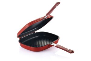 happycall jumbo grill double pan red