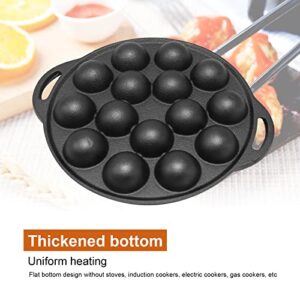 15 Hole Takoyaki Pan, Cast Iron Heavy Duty NonStick Square Cooking Plate Octopus Ball Maker 1.5" Half Sphere Takoyaki Maker for Baking Cooking