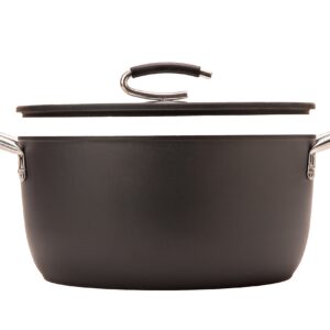 Professional 8 Quart Nonstick Dutch Oven with Glass Lid | Italian Made Ceramic Coated Oven Safe Stock Pot for Bread Baking, Stews, Casseroles and More by DaTerra Cucina