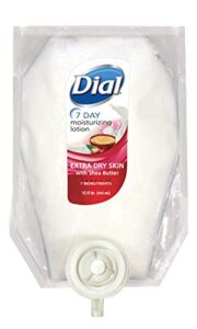 dial 1906694 7-day moisturizing lotion with shea butter refill, 15oz (pack of 6)