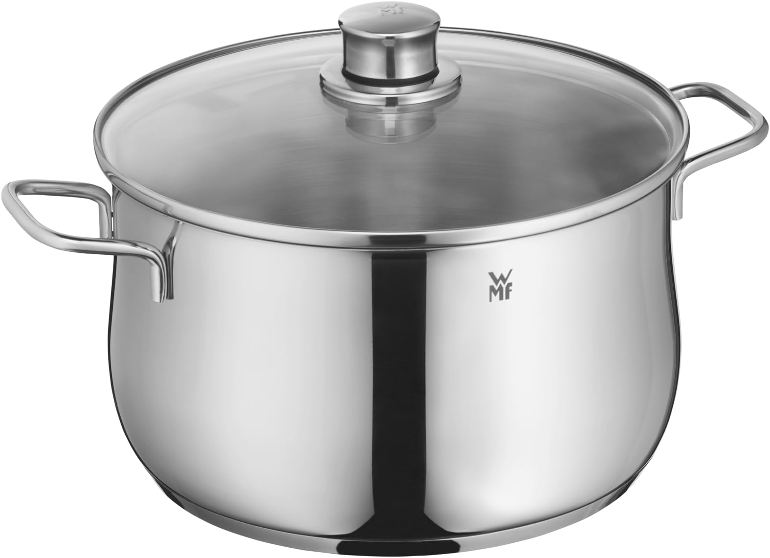 WMF Cookware Ø 24 cm Approx. 6,5L Diadem Plus Pouring Rim Glass Lid Cromargan® Stainless Steel Brushed Suitable for All Stove Tops Including Induction Dishwasher-Safe